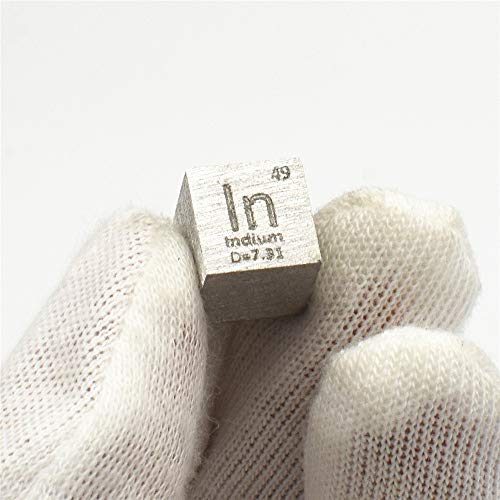 Metal Indium Cube 10mm 0.39 Inch in Block 99.99% Purity for Metal Collection Element Metal Indium Cube 10mm 0.39 Inch in Block 99.99% Purity for Metal Collection Element