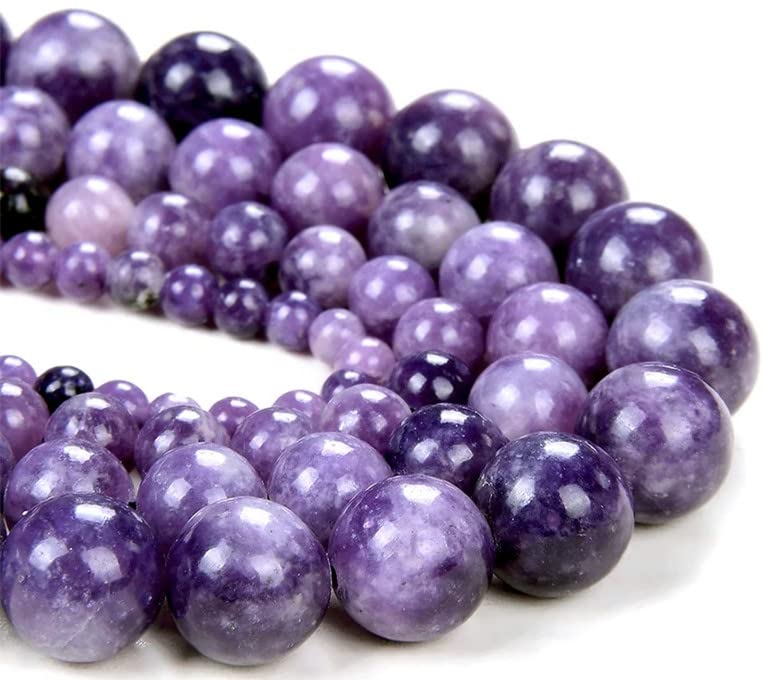 Zenkeeper 116 Pcs Lepidolite Beads for...