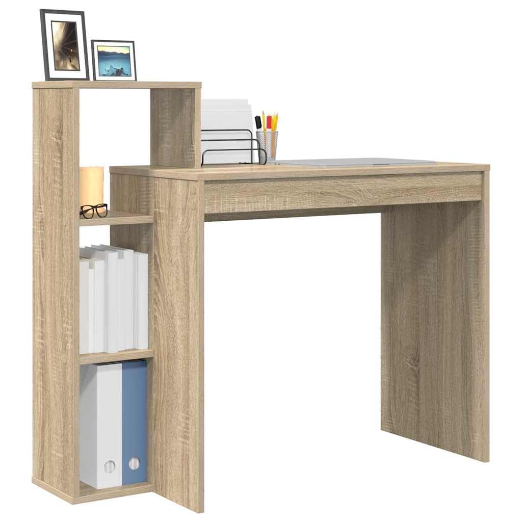 vidaXL Desk Sonoma Oak Engineered Wood 100 x 40 x 90 cm