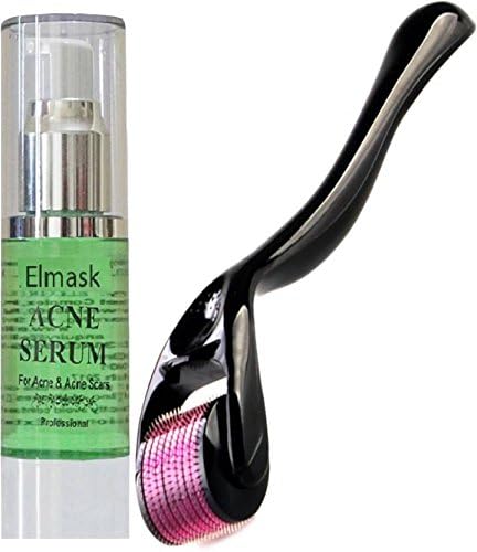 Elmask 0.5mm Microneedles Dermaroller Acne Scars Removal Serum for Hair Growth & Acne Scars