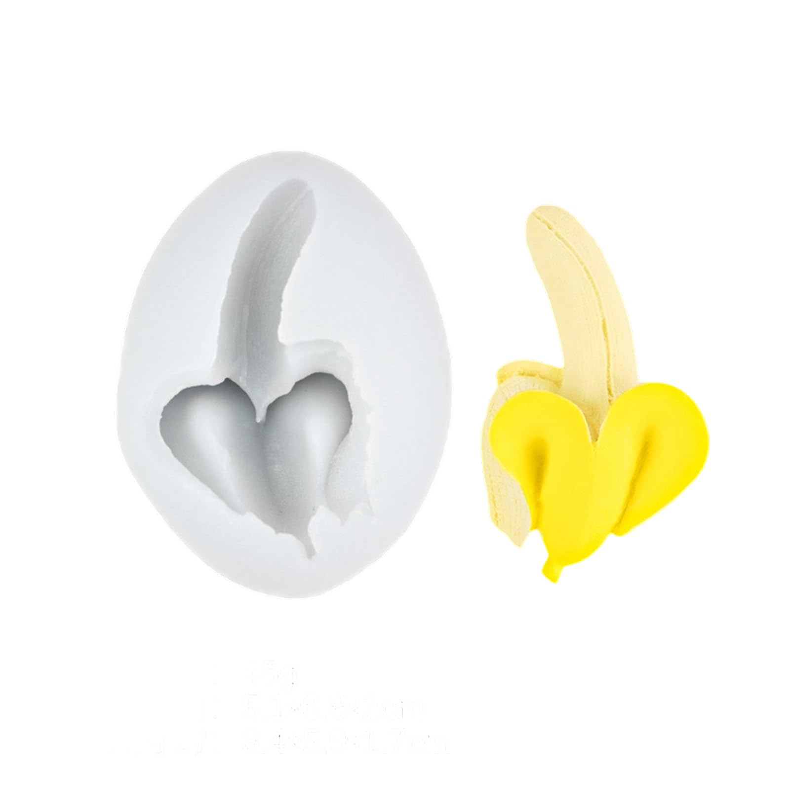 Tsophreniq Banana Shaped Silicone Fondant Mold Cake Baking Mold for Making Chocolate Candy Fondant Cake Decoration Edible Silicone Molds for Cakes