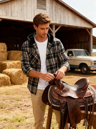 SWISSWELL 5 Pack Hooded Flannel Shirt for Men Plaid Hoodie — view 4