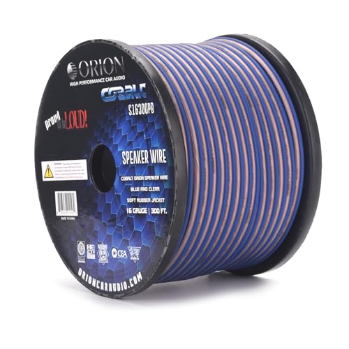 Orion Car Audio S181000PB Cobalt Orion Fio de alto-falante calibre 18 azul/transparente 304,8 m