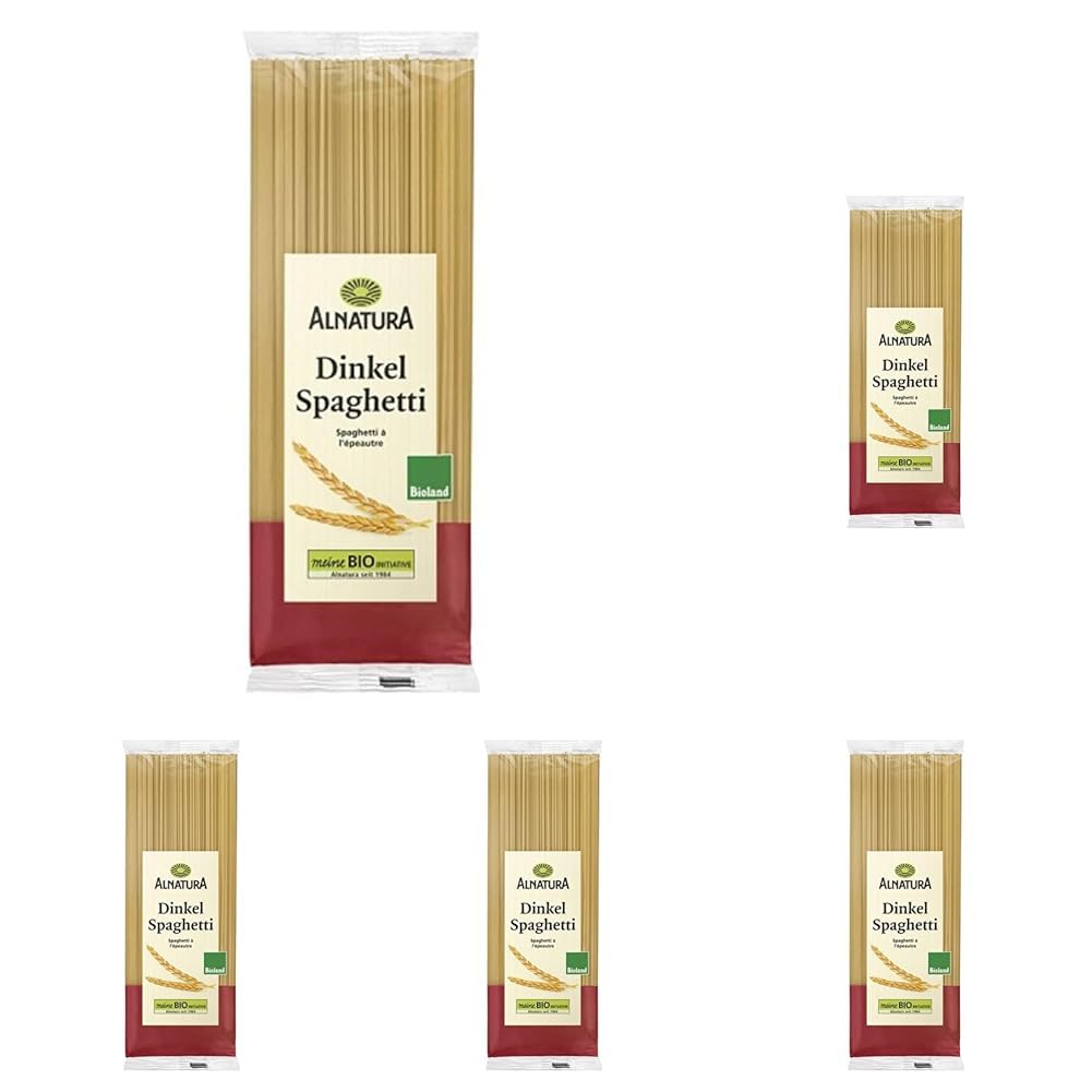 Alnatura Bio Dinkel Spaghetti, 0,5 kg (Packung mit 5)