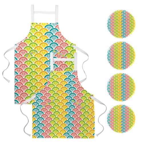 Tablier de cuisine lot de 2 idéal pour pâtisserie et nettoyage de la maison