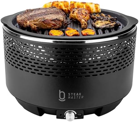 Churrasqueira Portátil A Carvão Biscuitt Steak Master Smoke & Fir...