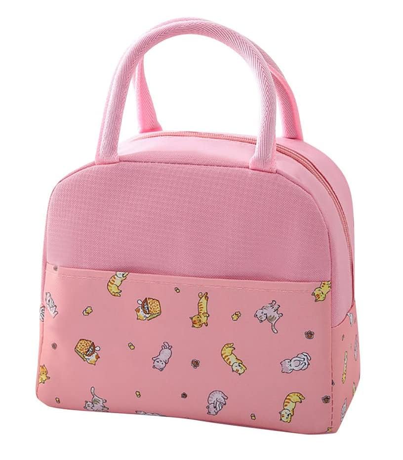 Zephorus Lunch Bag for Kids, Stylish Heat Insulated Tiffin Bags for Travel School & College, Office Thermal Bag Picnic Organizer Storage (Orange can Half Lunch Bag)