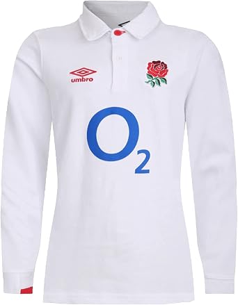 Umbro England RFU Womens Classic Long Sleeve Rugby Jersey, White