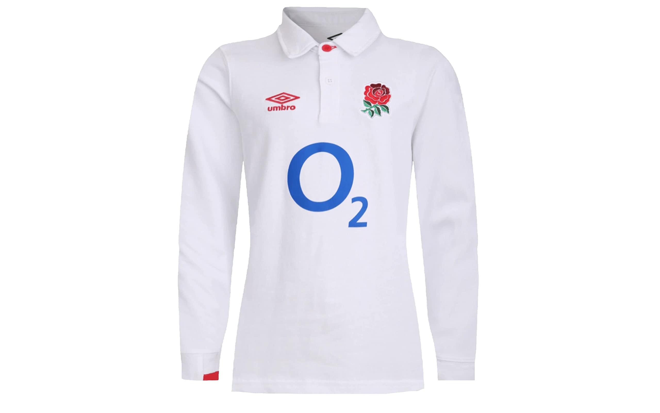 Umbro England RFU Women's Classic Long Sleeve Rugby Jersey, White Small