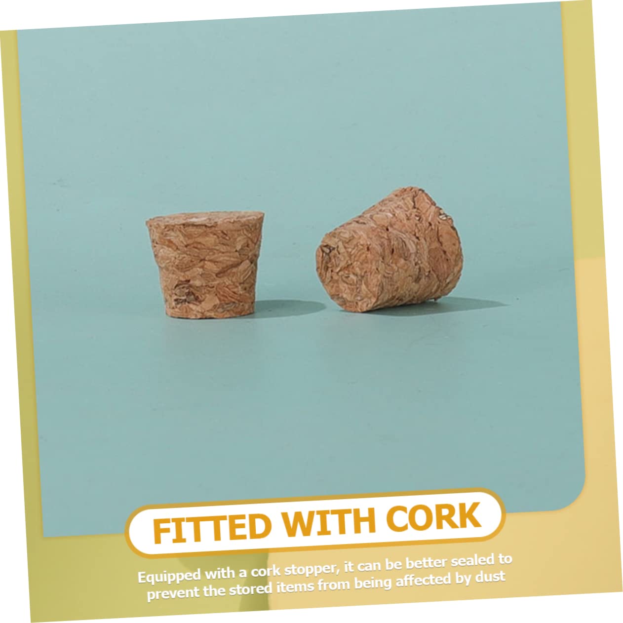 OSOLADY 50 Pcs Glass Test Tube Bottle Sample Seal Bottles Sample Bottle Condiment Jar Mini Seal Bottles Reagent Container Mini Jar Mini Sealing Bottle Laboratory Mini Bottle Tiny Jars Cork