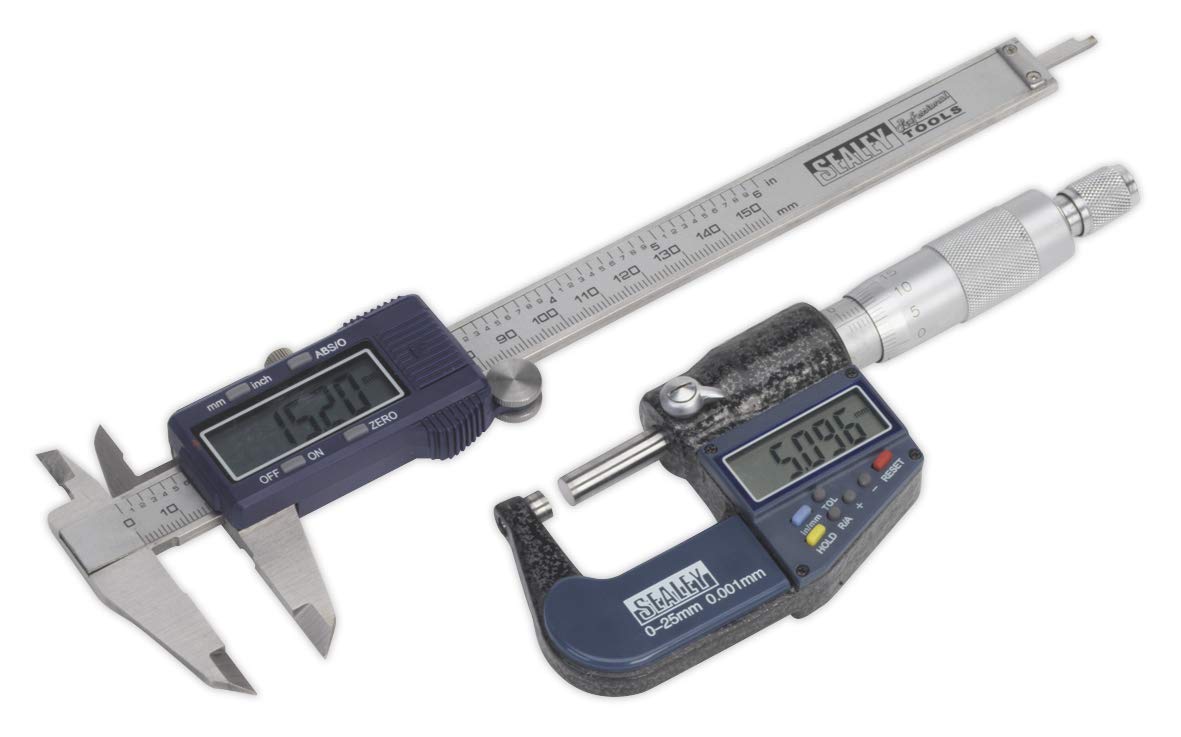 Ensemble de mesure digital Sealey Ak9637d avec grand écran LCD haute précision - 6