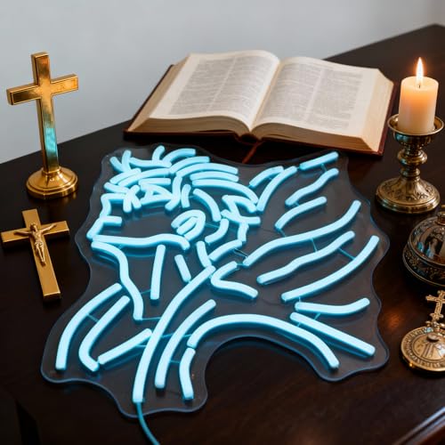 Image of Monarch's Sigil Neon Sign, Ice Blue, 13x13 Inch | Leveling Inspired, LED Wall Art, Anime Room Decor for Gaming, USB Dimmable, Collector's Edition
