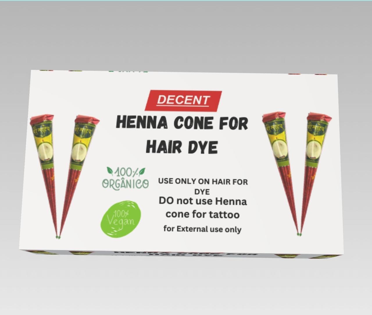Henna Cones for Hair Color – hair dye only 3pcs