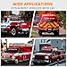 XRIDONSEN 35 inch Traffic Advisor Red White Emergency Light Bar 48 LED Strobe Lights Safety Hazard Warning Lights Front/Rear Window w/Controller for Volunteer Firefighter Vehicles Fire Trucks POV