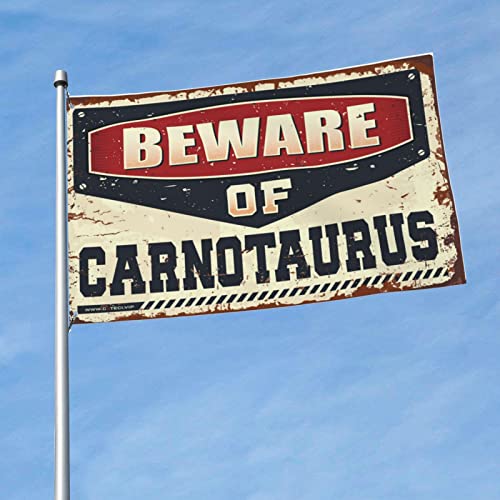 Drapeau de carnotaurus amusant grand format 152 x 244 cm