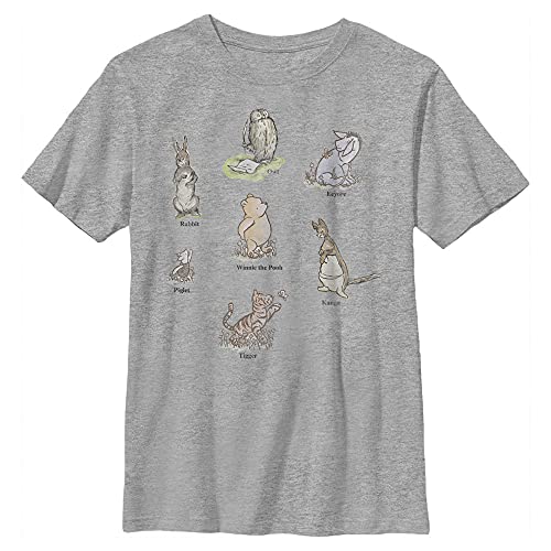 T-shirt Winnie l'ourson Disney Crew Tee Athletic Heather en taille XS pour adulte