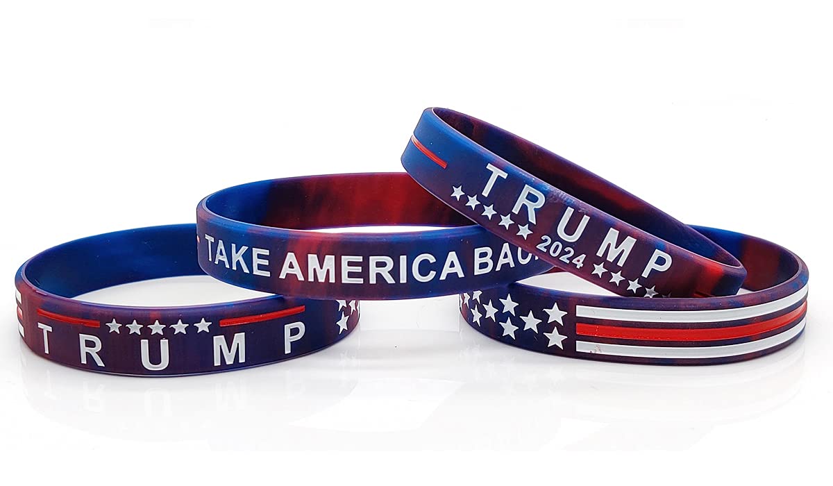 Yangmics Direct 4 Trump Keep America Great for President 2020 Silicone Bracelets - Inspirational Motivational Wristbands - Adults Unisex Gifts for Teens Men Women Boy Girl-Rally Must-have items