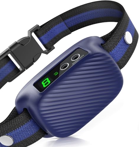 Dog Bark Collar for Large Medium Dogs,Automatic Barking Collar with 3 Training Mode,Rechargeable Anti Bark Collar with 8 Adjustable Sensitivity (Midnight)