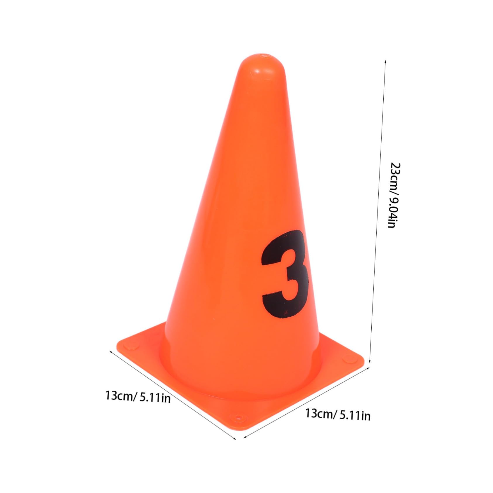 Yardwe Conos Numerados de Entrenamiento 8 Piezas PE Naranja para Atletas