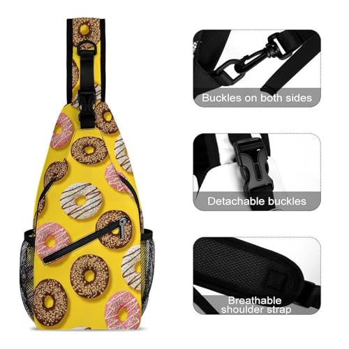Fashion Sling Backpack Doughnut Donut Women, Cute Adjustable Shoulder Pack Travel Shopping Casual Outings3
