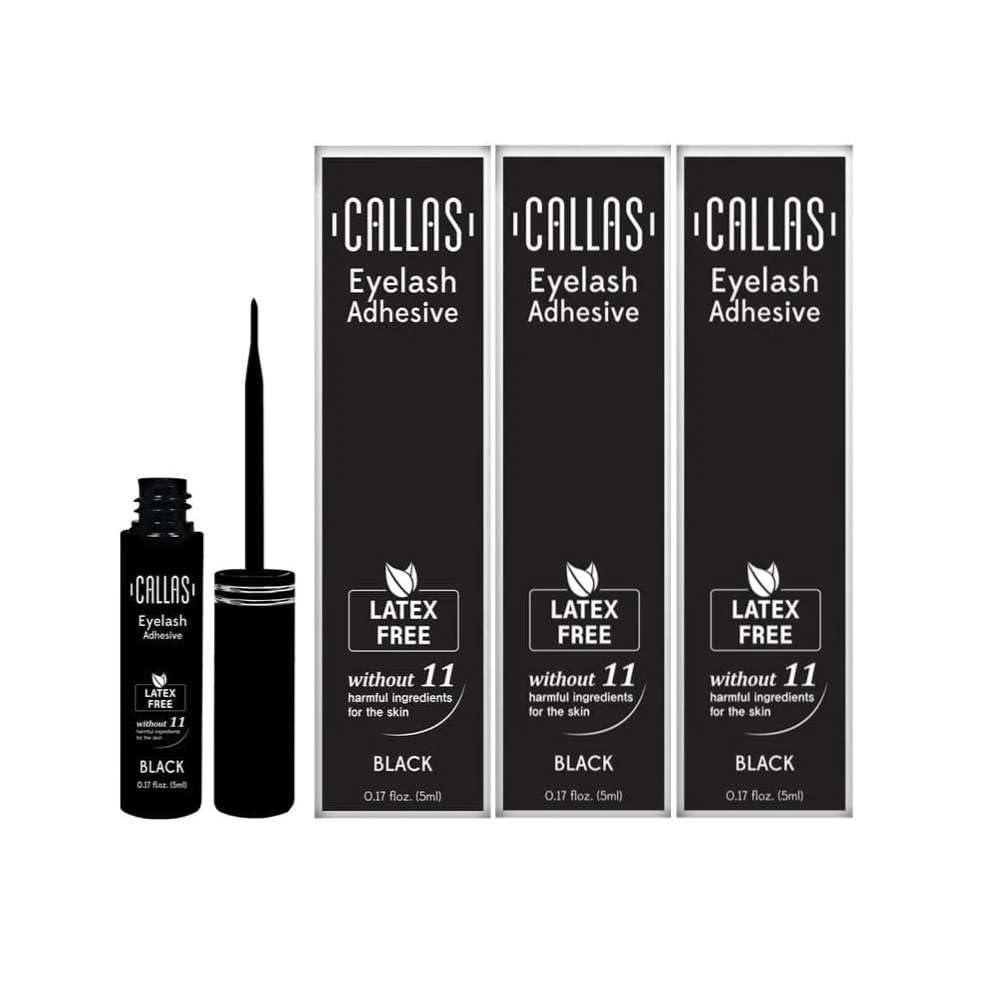 CALLAS Eyelash Adhesive Latex Free, Black 3-Pack
