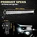 Auxbeam 50 Inch LED Light Bar 288W LED Driving Light Curved 5D Lens Spot Flood Combo Beam Off-Road Light with Wiring Harness