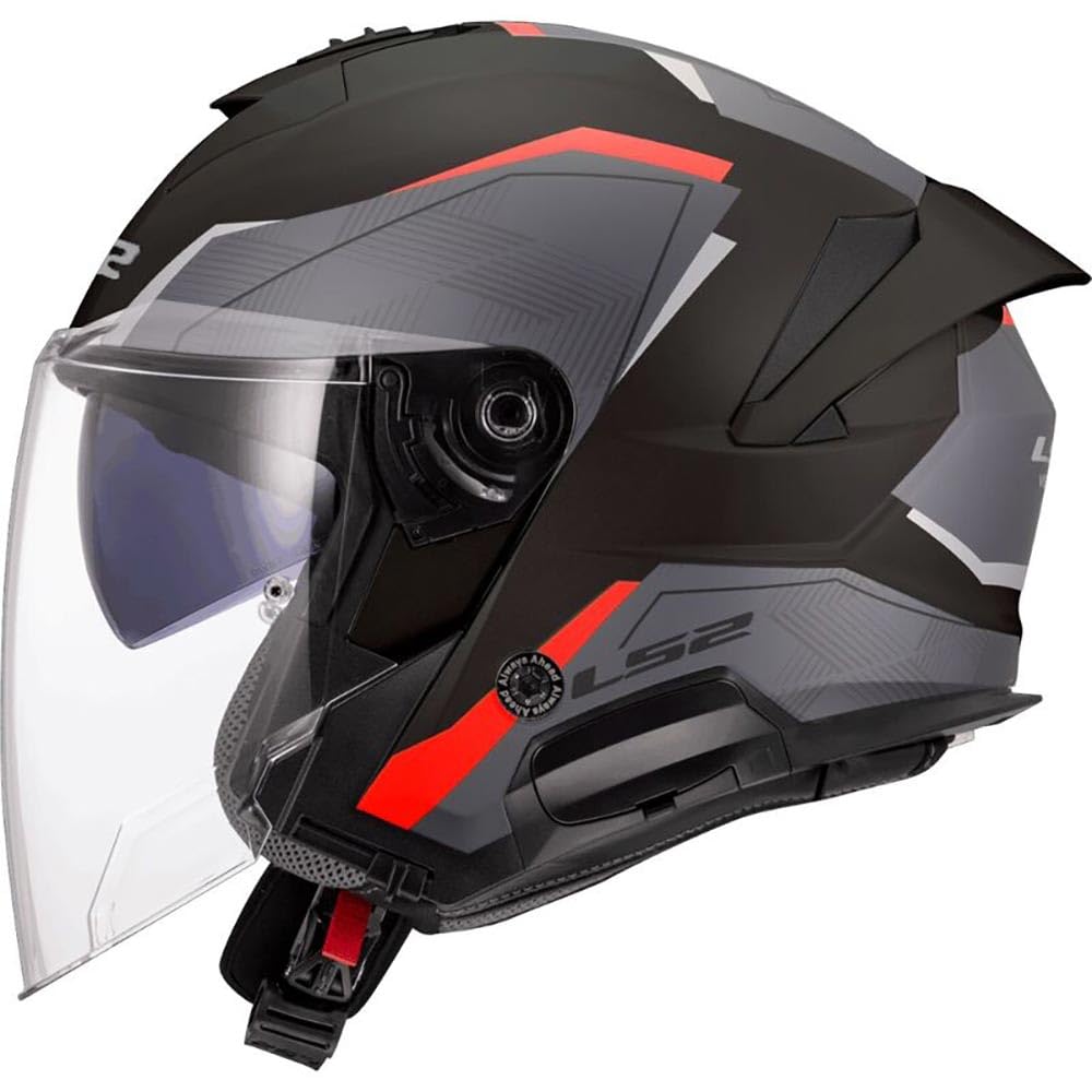 LS2, Casco Moto Jet VERSO II AIR Black Red, XS
