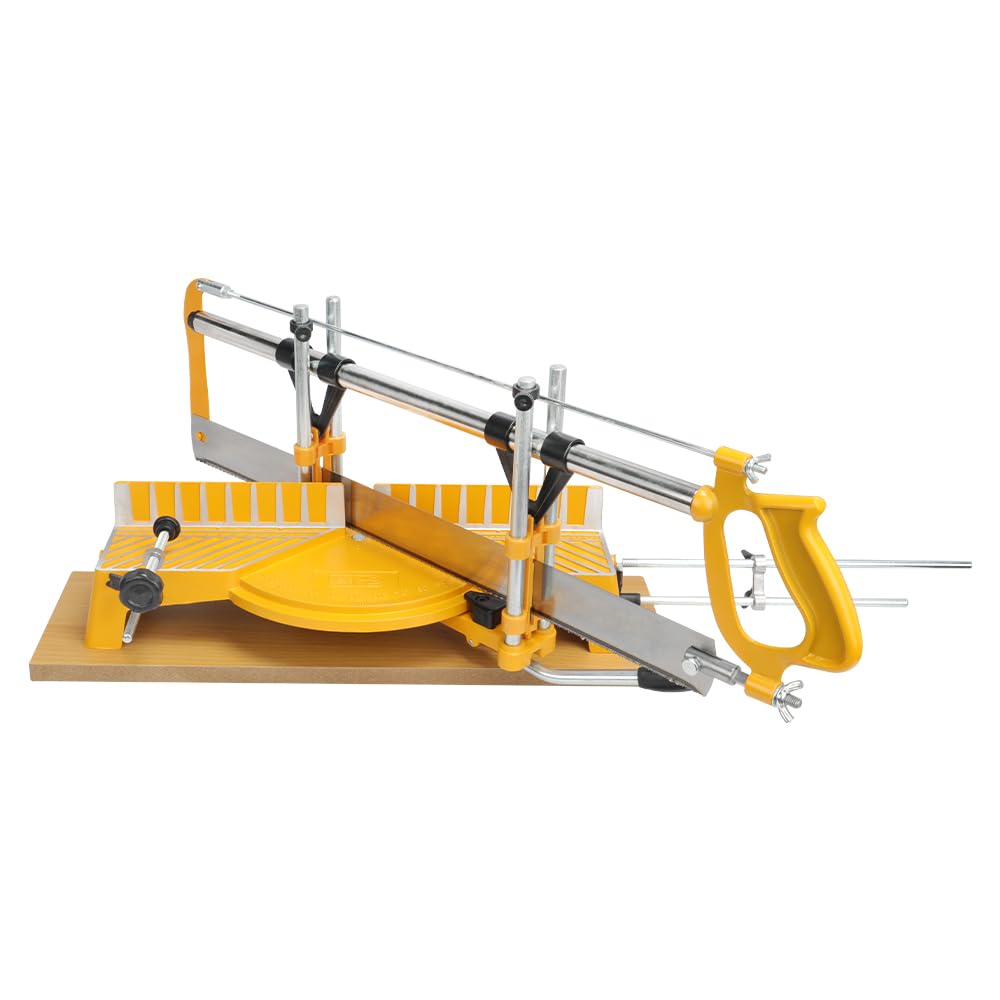 Hoteche Scie à onglet 550 mm - Support en alliage d'aluminium - Coupe 15-90 degrés - Hauteur de coupe maximale : 120 mm