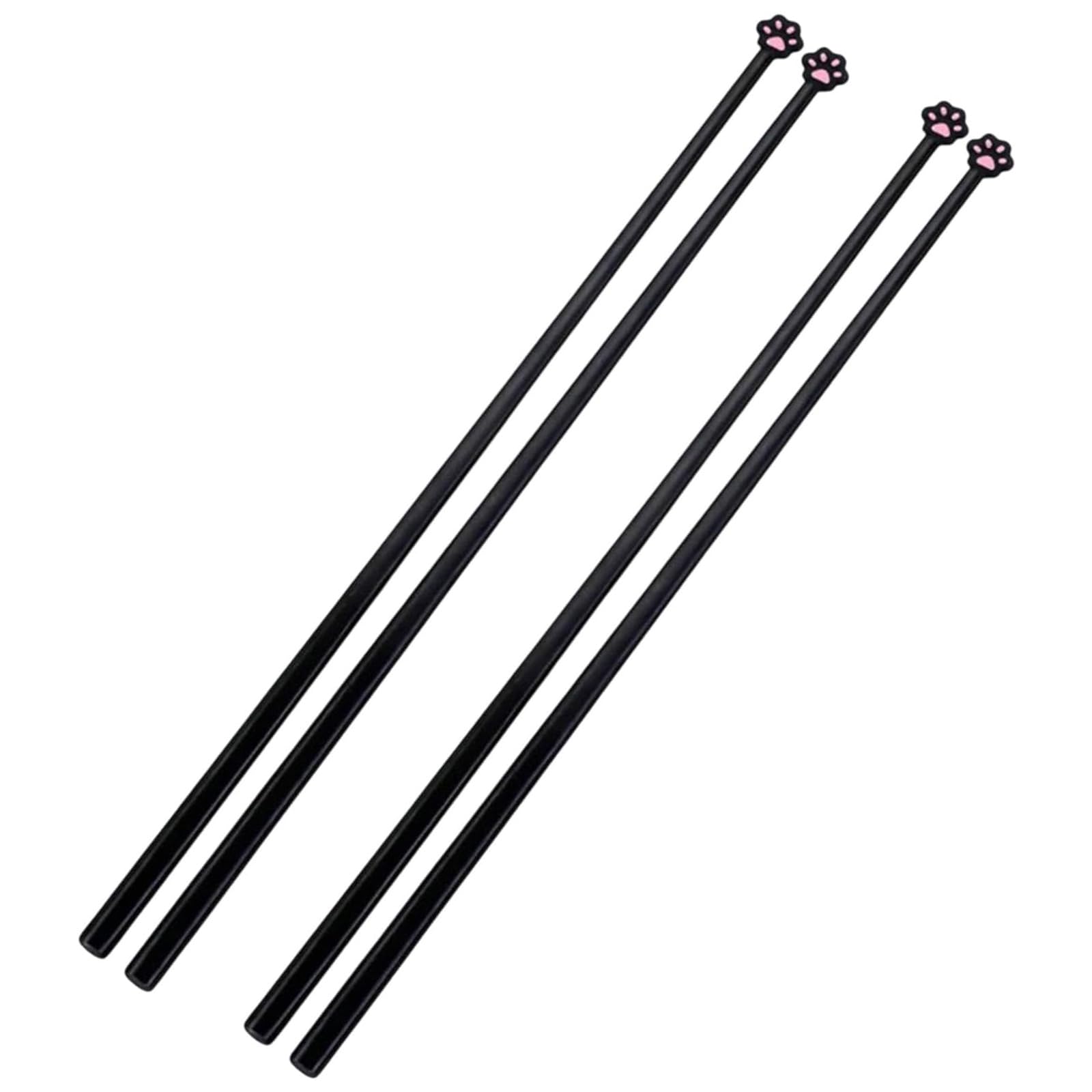 LUCKGONI 2Pairs Black Cats Paws Shaped Chopsticks Practical Tableware for Daily Meals for Pet Lover