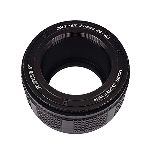 KECAY® Bague adaptation objectif M42 (42mm) vers 42mm Mount Focusing Helicoid Ring Adapter 35mm - 90mm
