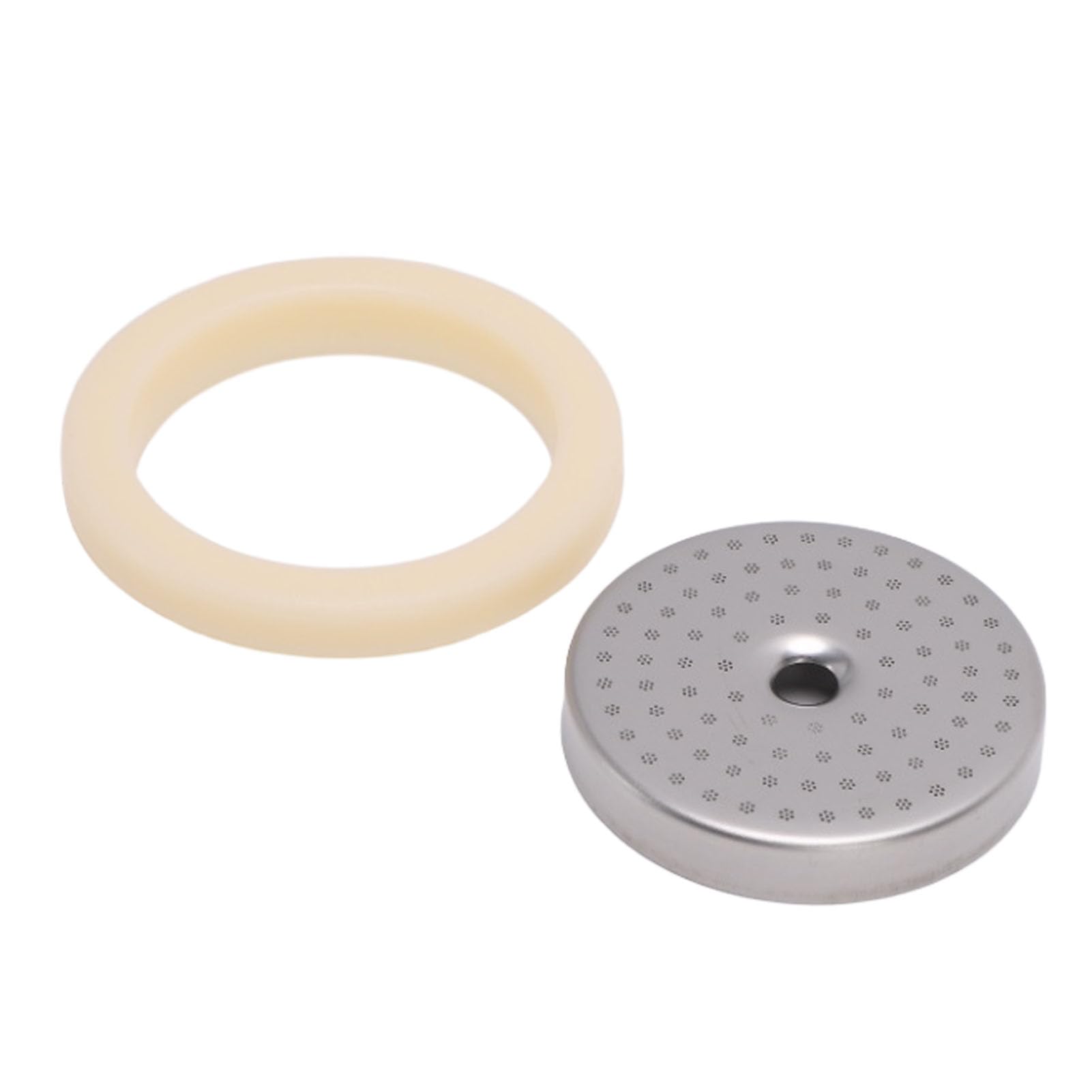 Schermo doccia con anello vapore adatto per macchina da caffè BES450 BES500 Schermo doccia con filtro in acciaio inossidabile da 54 mm Anello vapore in silicone