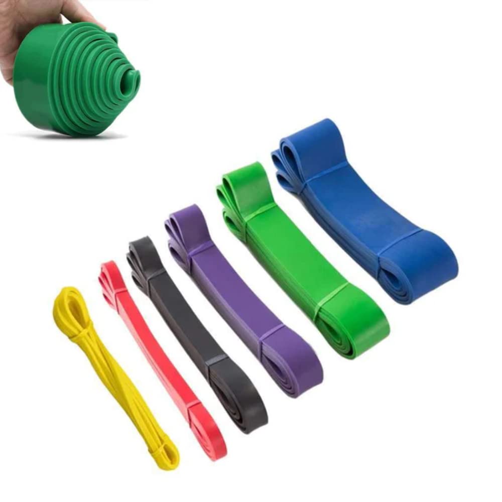 FFitness kit 6 fasce di resistenza pull up | bande Fitness di alta qualità per pilates, yoga, allenamento di forza, fisioterapia e riabilitazione - ideali per uomini e donne