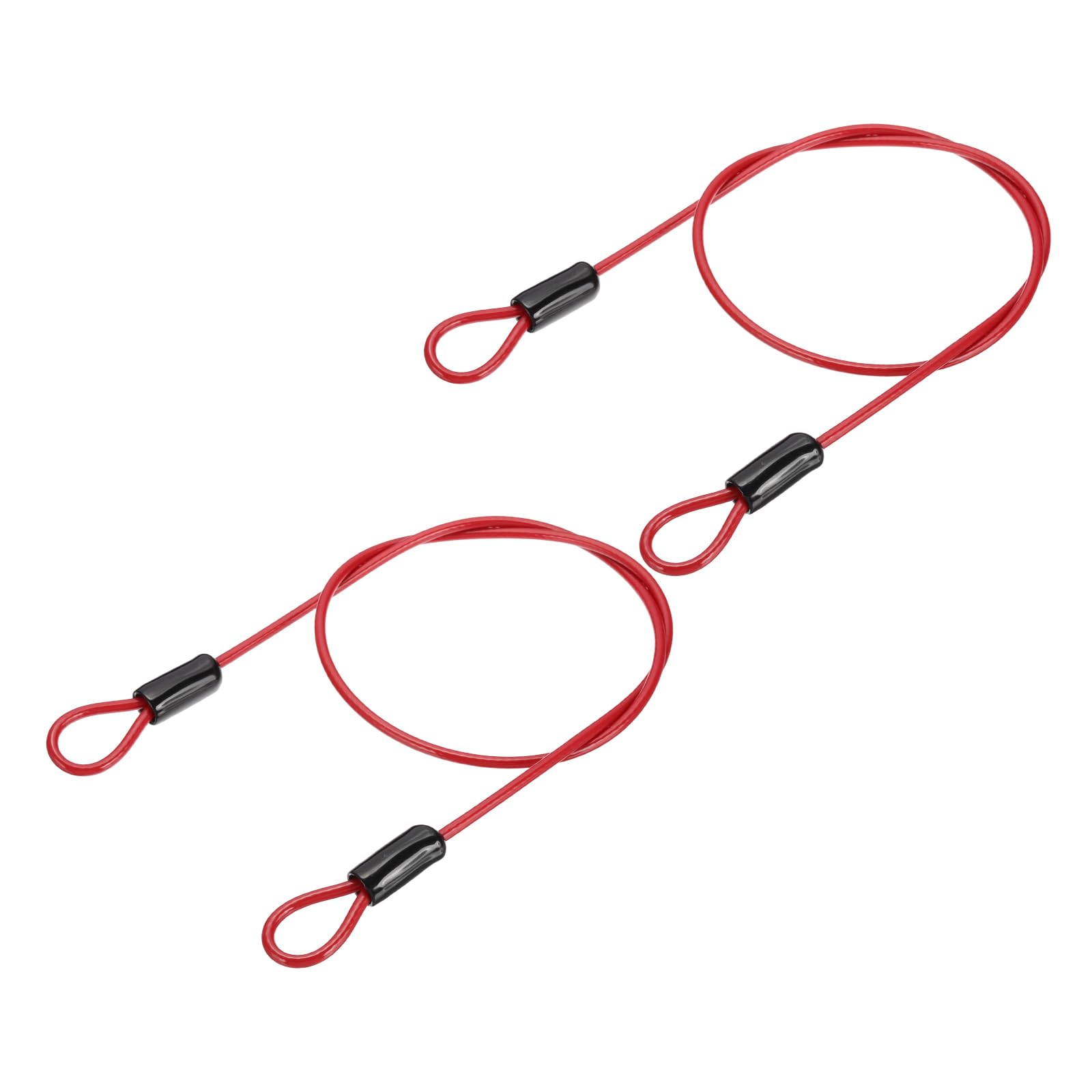 PATIKIL 3/16" Dia Vinyl Coated Stainless Steel Cable with Loops