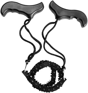 CLISPEED Serra de Bolso Serra de Cadeia de Sobrevivência Serra de Bolso Dobrável Sobrevivência Serra de Cadeia Portátil Serra de Acampamento para Caminhadas Mochila Camping Viagens