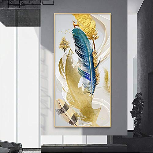 Diamond Painting plume géante pour créer une décoration murale de chambre adulte