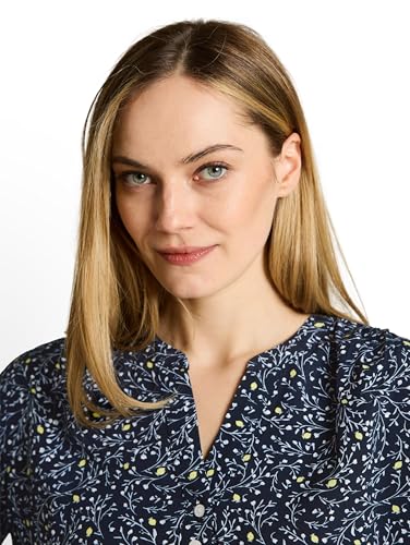 Tom Tailor Damen 1049796 Bluse, 40264-Navy Small Leaves Design, 38 – Ansicht 5
