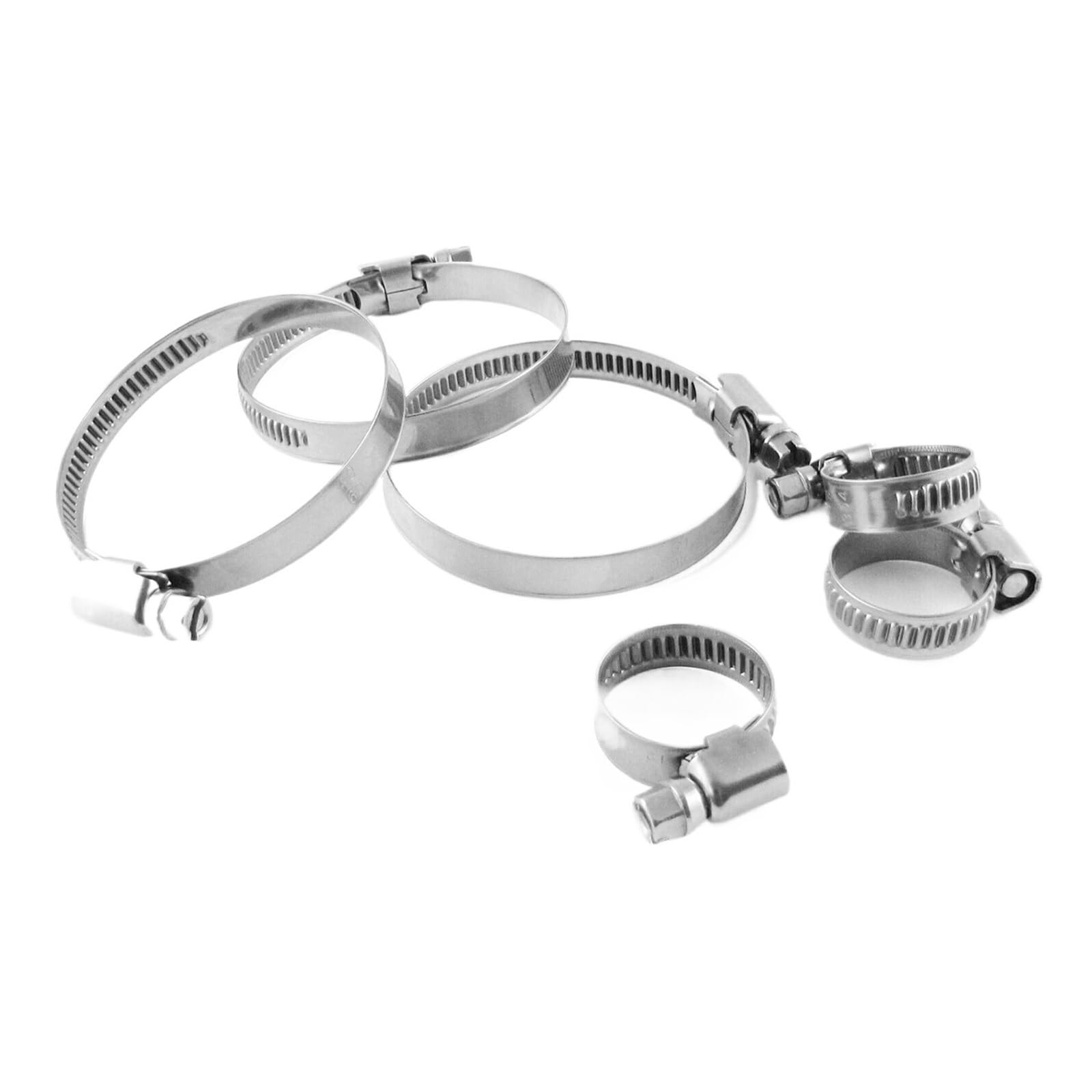 Taronix One Color Stainless Steel Pipe Clamp 6-12Mm To 500-550Mm Adjustable Pipe Clamp Stainless Steel Screw Hose Clamp Faucet Water Pipe Fastener(141-165Mm(1Pcs))