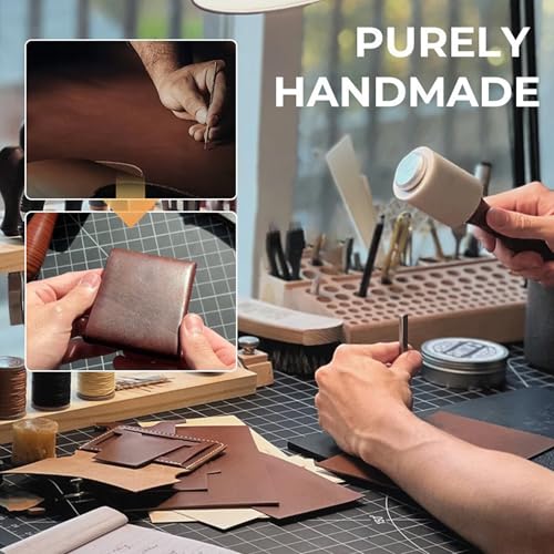 Multifunctional Compact Wallet Portable Slim Handmade Compact Leather Wallet Multifunctional Slim Design4