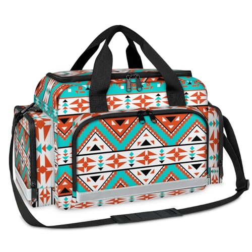 GzLeyigou First Aid Bags Empty, Aztec Print Emergency Bag First Aid Kit Multiple Compartment Kit Carrier On Call Trauma Bag For Paramedics Emergency Medical Supplies Kit