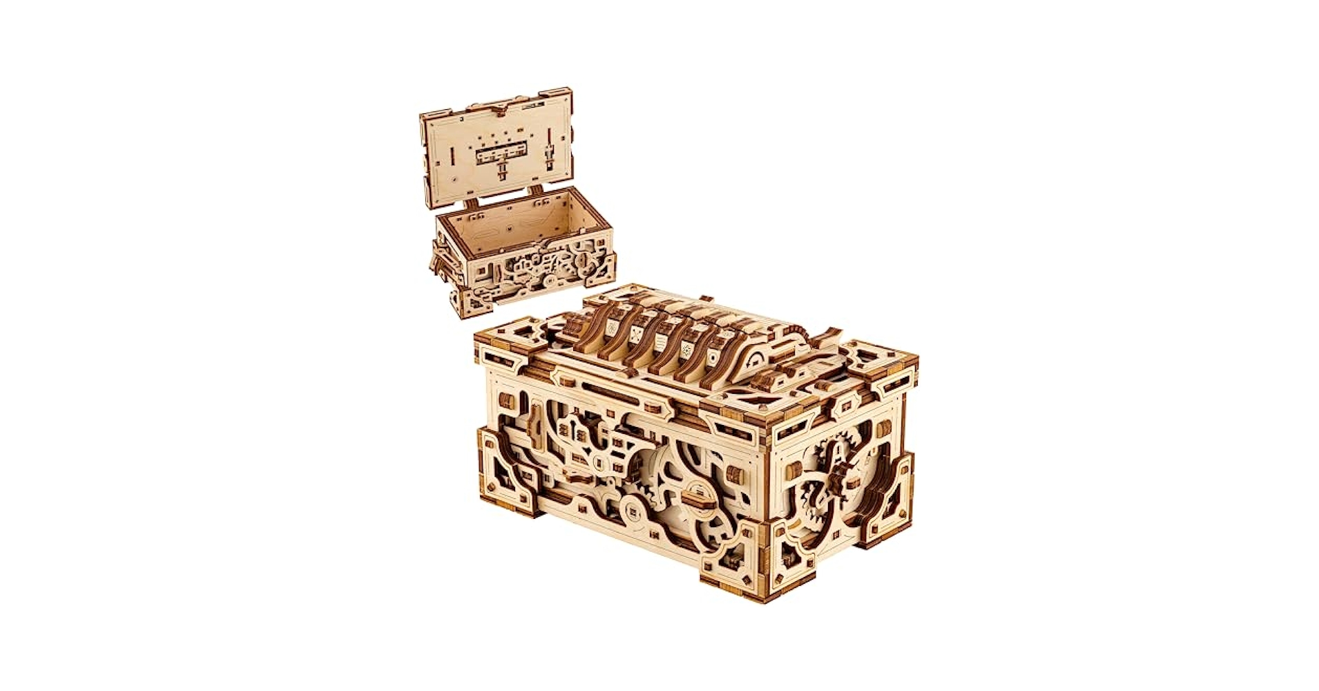 Amazon.com: Wood Trick Enigma Chest Lock Puzzle Box Wooden