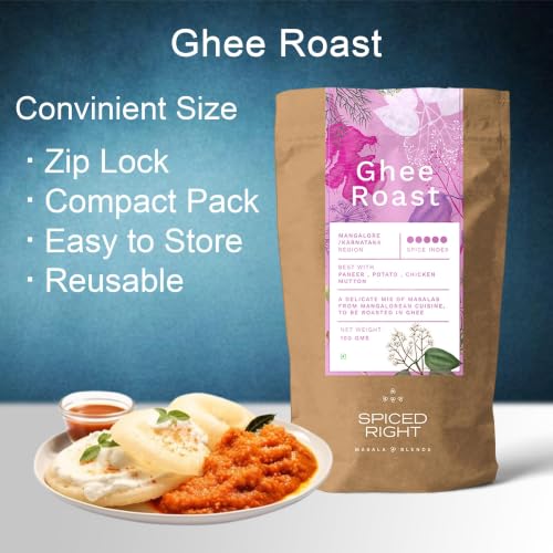Image of Mangalore Ghee Roast Masala - 200g | Authentic South Indian Spice Blend | No Preservatives or Artificial Colors | Authentic Hot Masala Spice Powder for Chicken, Mutton, Prawn, Paneer & Veg Dishes
