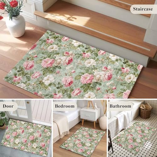 Tapete decorativo rectangular 2x3 pies, antideslizante y lavable miniatura 6