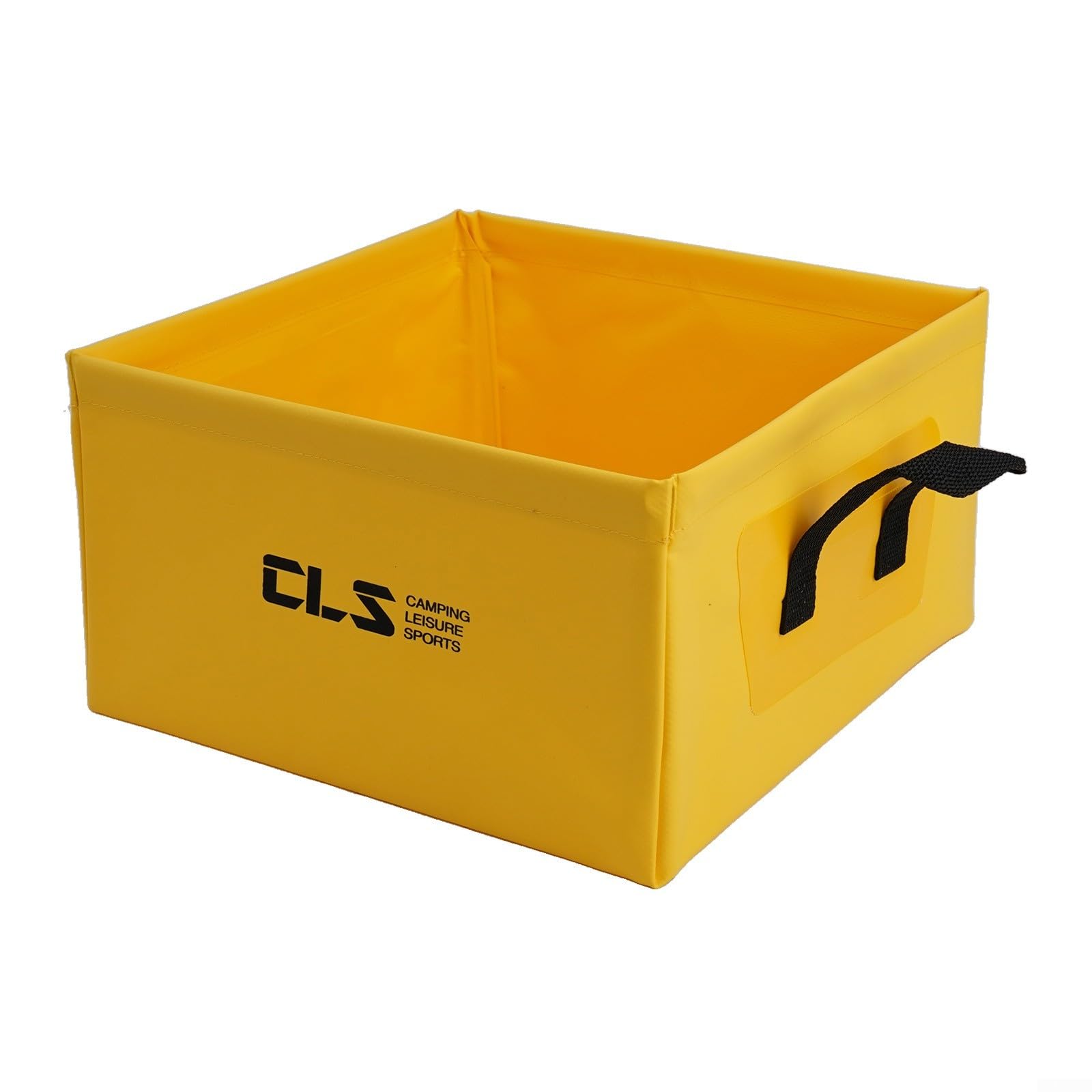 Square Folding Water Bucket (13L) for Outdoor Enthusiasts Easy to Use and Carry (Yellow)
