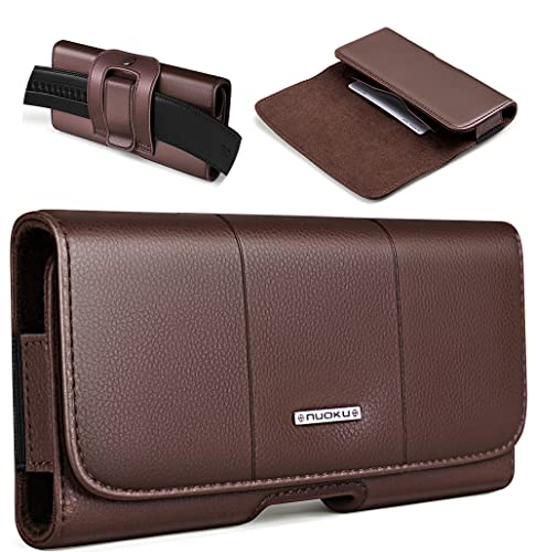nuoku Holster for Galaxy S23, S22, S21, S20, S10, S9, A10e, A01, Note 10, Cell Phone Belt Clip Holster Pouch Carrying Holder Cover (Fits Samsung Phone with Otterbox Commuter Case)