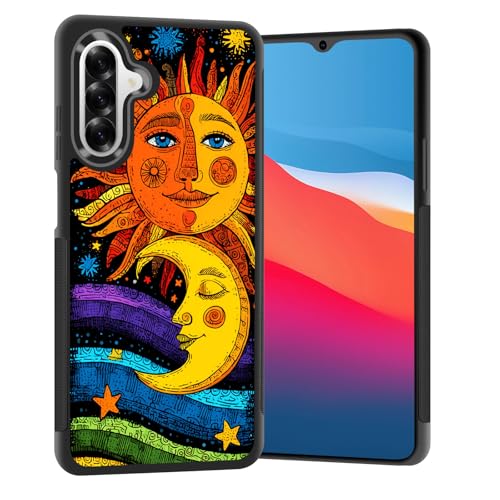 Vobber for Galaxy A17 5G Case,Slim Anti-Scratch Architecture TPU Shockproof Protective Case Cover for Samsung Galaxy A17 5G 6.7" 2025,Cosmic Sun Moon Face - image 1