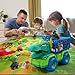 MindPal 19 in 1 Dinosaur Toys for Kids 3-5 5-7, Dinosaur Truck Set for Toddlers with 3 Pull Back Cars, 8 Dino Figures, Christmas and Birthday Gifts Toy for 3 4 5 6 7 Years Old Boys and Girls