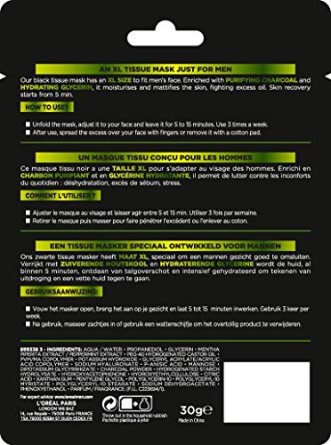 L'Oreal Paris Face Mask, Black, 30 g (Pack of 1) - Image 3