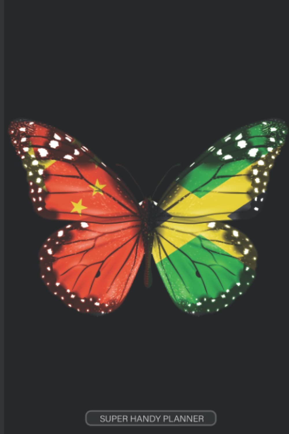 Planner: Chinese Jamaican Flag Combined Butterfly Flags Of China Jamaica