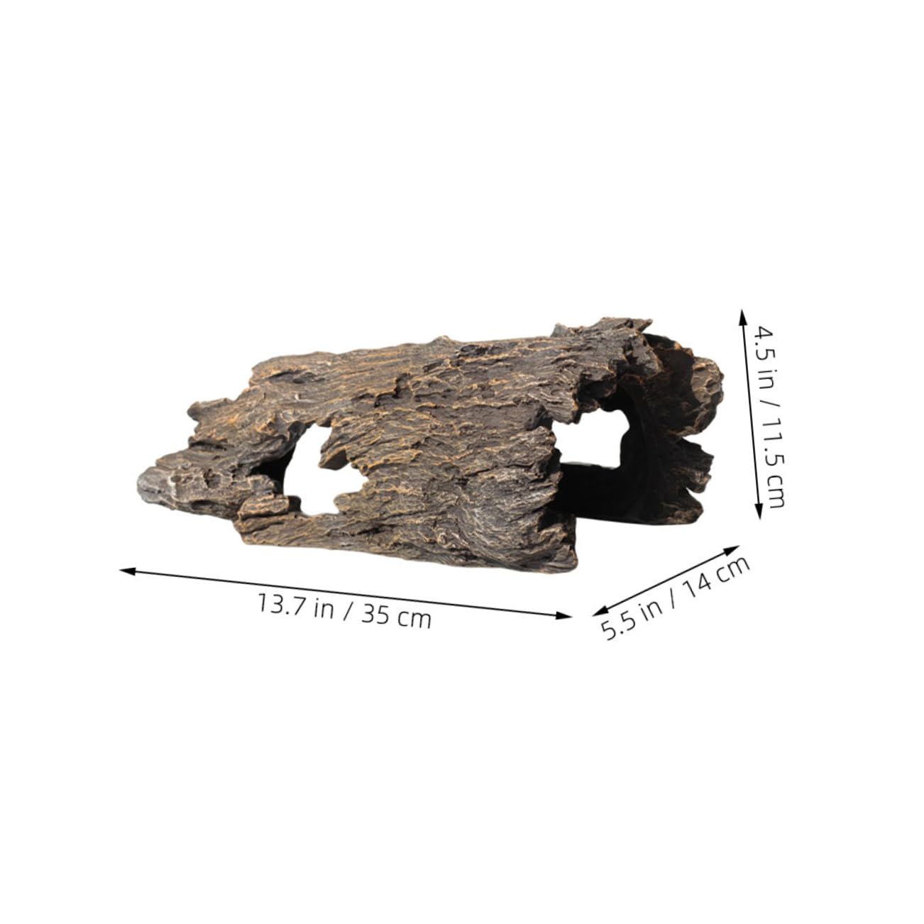 Toddmomy Tronco d Albero Artificiale in Resina per Acquario Decorazione Paesaggistica Resistente all Usura Forma Realistica per Acquari e Laghetti