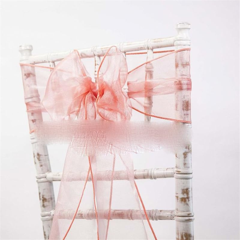 Fascia Per Sedia In Organza Cioccolato - Fiocco Largo Per Decorazioni Matrimonio E Feste